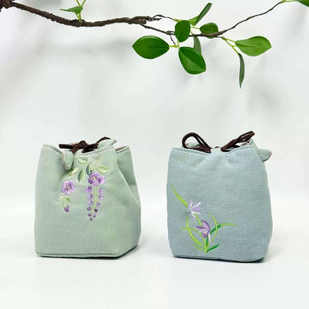 Master Personal Cotton Linen Cup New Chinese Style Tea Set Storage Bag Thickened MASA