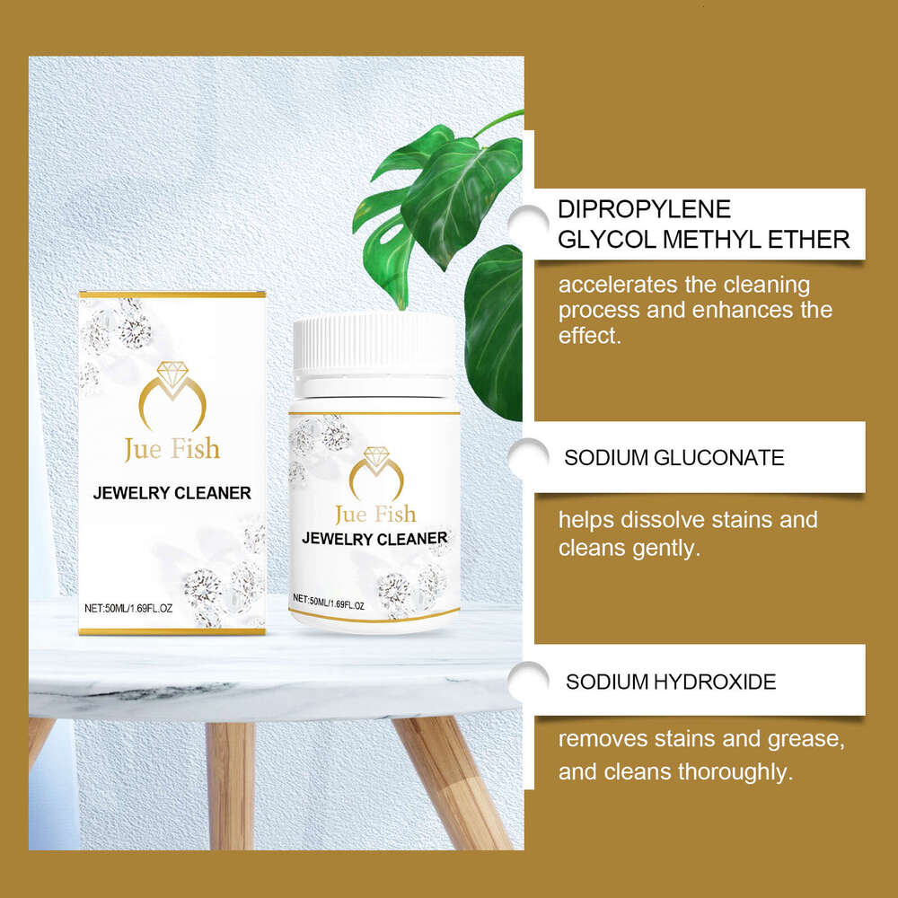 Jue-Fish Cleaner Jewelry Metal Cleaning Liquid Diamond Necklace Rust Dust Removal Care Solution S260130