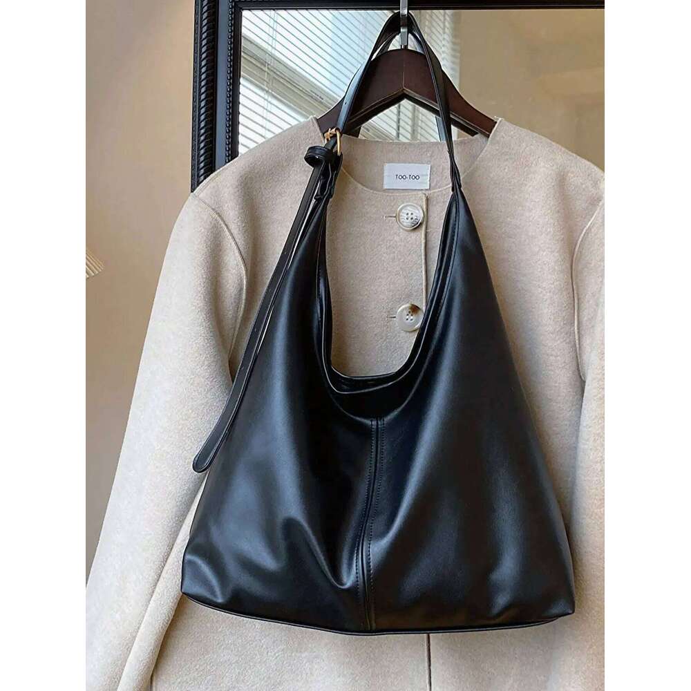 Vintage Large Capacity Shoulder for Women with Soft Solid Crossbody Bag Z260130