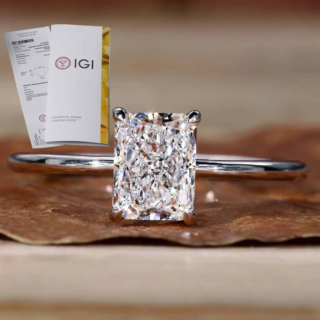 GIA IGI Certified DEF VS VVS Lab Grown Diamond Ring 05ct to 5ct for Men Women Engagement Wedding Customized 14k 18k Solid Gold