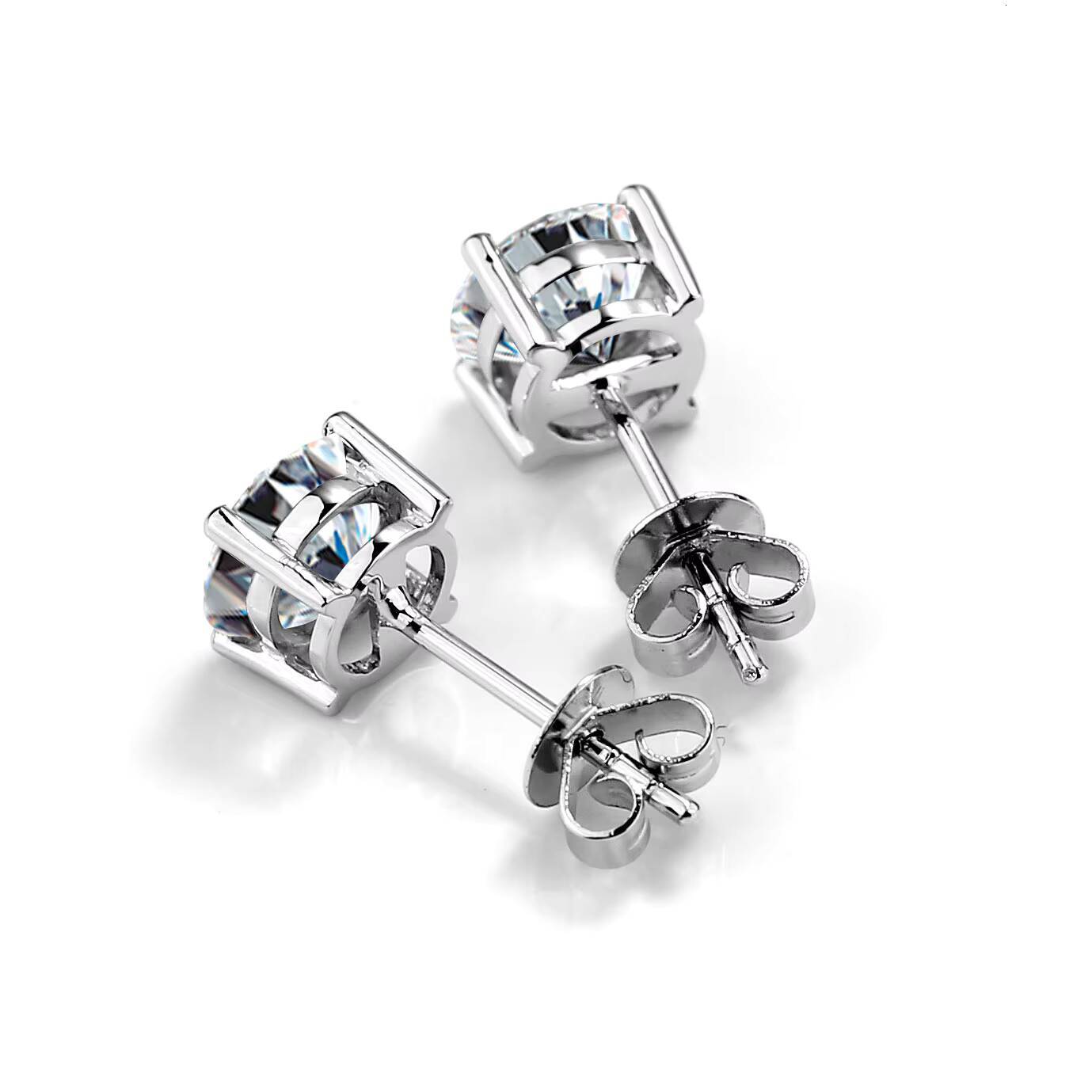 18K 14K 10K Silver Gold Moissanite Diamond Jewelry 1ct Moissanite Stud Earring