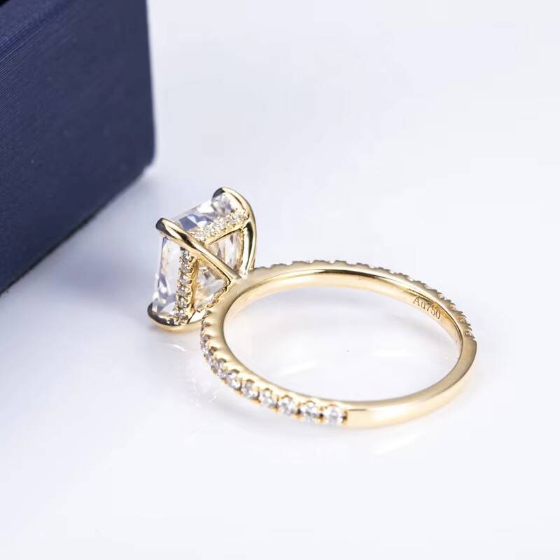 IGI 18K Gold 263CT Princess Cut Lab Diamond Rings Customized Wedding Diamond Engagement Ring