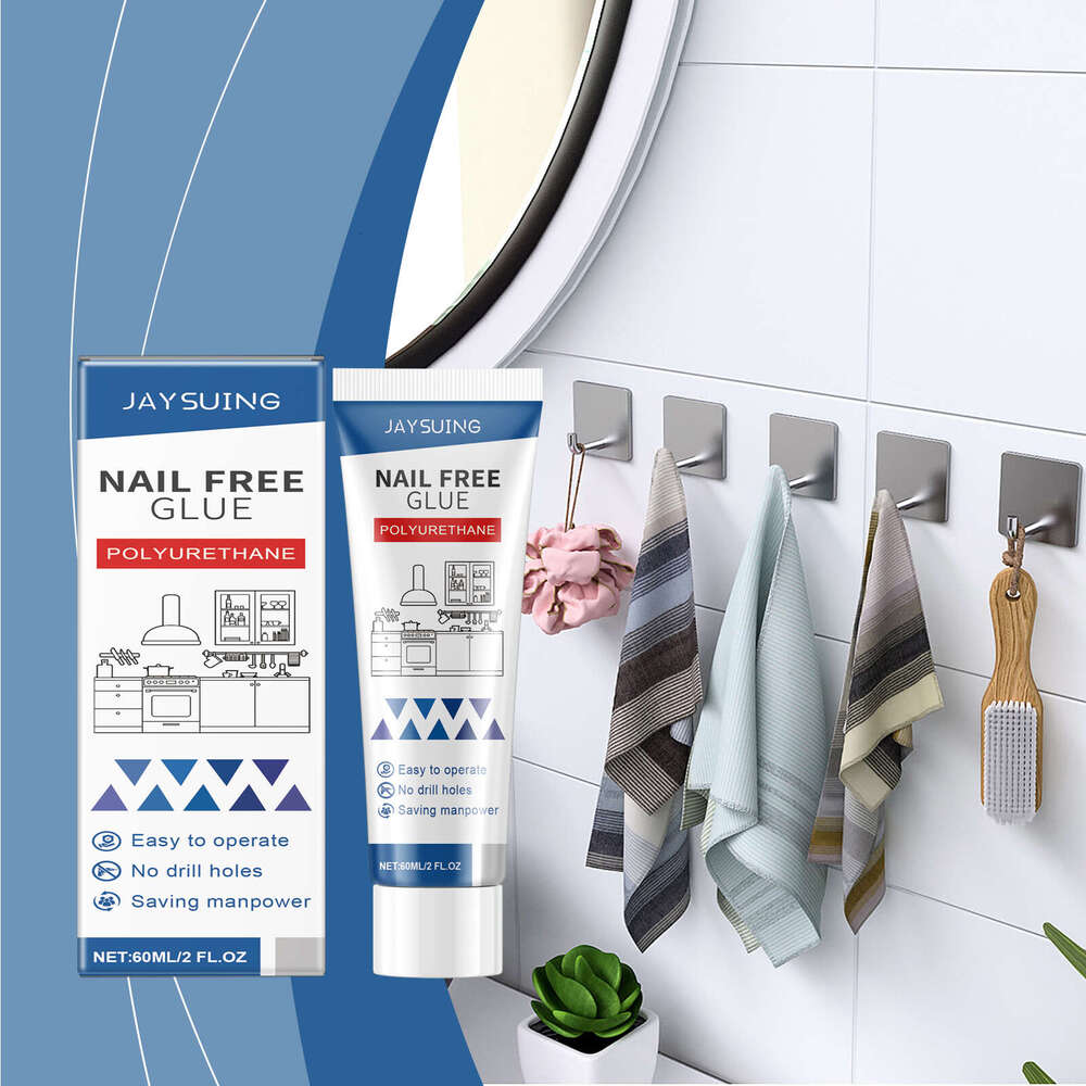 Jaysuing Household Wood Metal Ceramic Plastic Daily Home Long-Lasting Stable Nail-Free Adhesive S260130