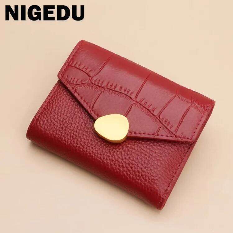 Brand Design Genuine Leather Women Wallets Fashion Alligator Moeny Short Wallet For Girls clutch Coin Purse Holder Z260130