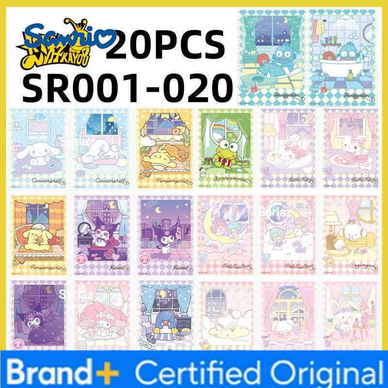 Sanrio KA YOU Collectible Hello Kitty Cards Kawaii Kuromi Melody Cinnamoroll Cartoon Shining Game Trading Card Children Gifts H2601301