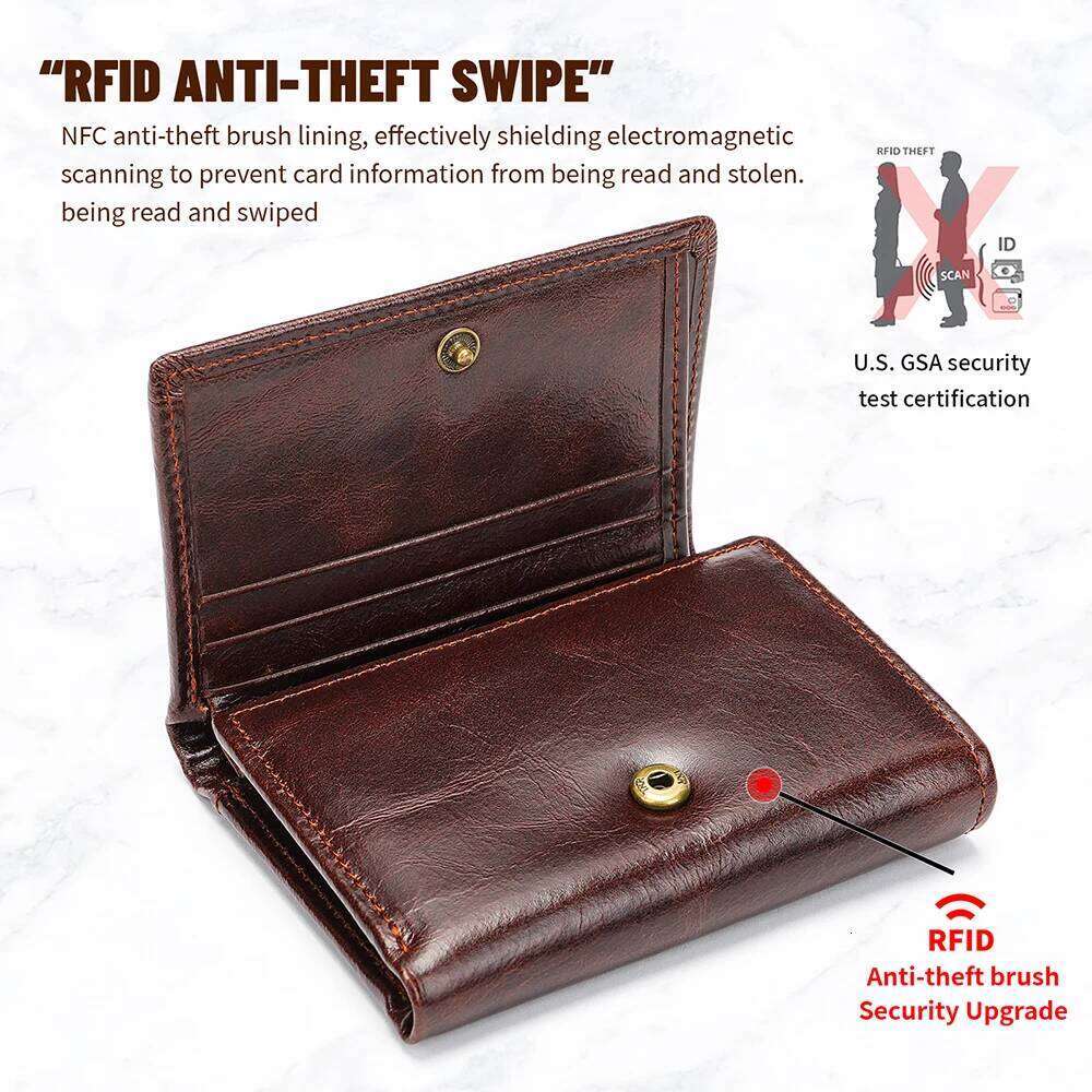 WESTAL RFID Blocking Men Wallets Genuine Leather Men's Wallet With Pocket CardHolder with Muliti Card Slots Coin Purse 1134 Z260130