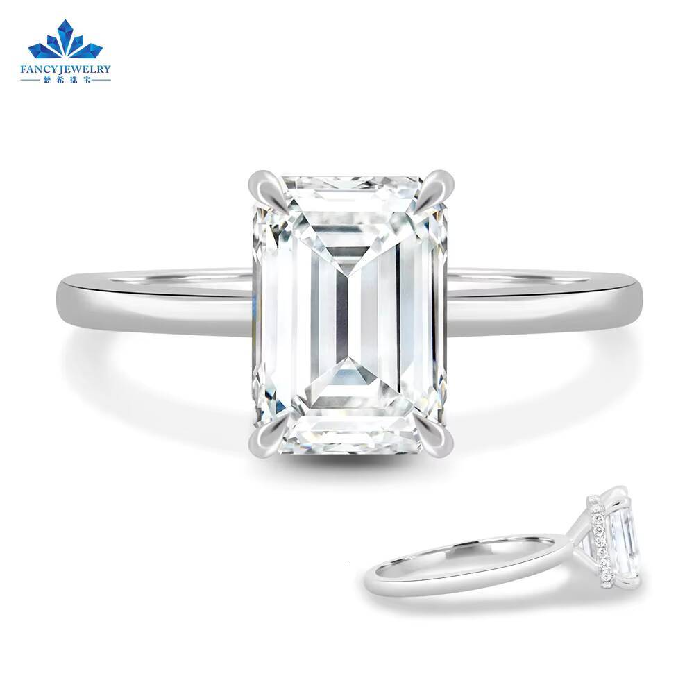 1ct 65mm Moissanite Solitaire 925 Sterling Silver Ring