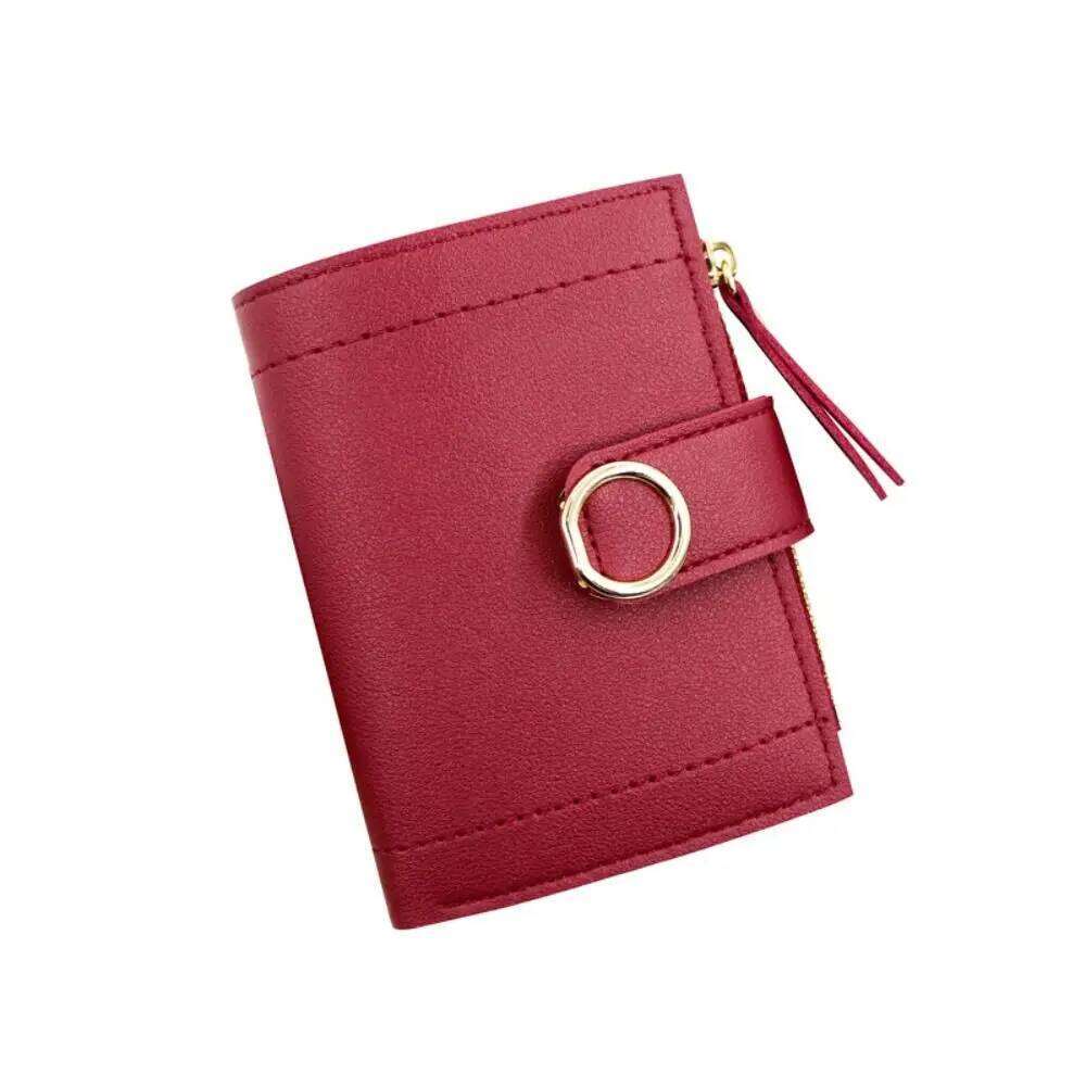 Fashion PU Leather Women Wallet Zipper Large Capacity Short Purses Lightweight Multiple Card Slots Coin Purse For Girls Women's Z260130