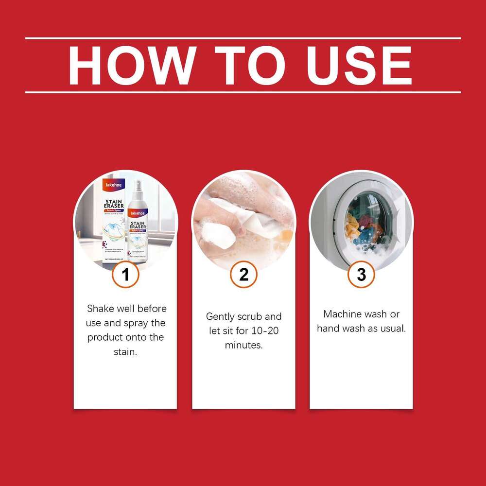 Jakehoe Fabric Gentle Cleaning Fragrance Care Spray for Clothing Oil Stains S260130