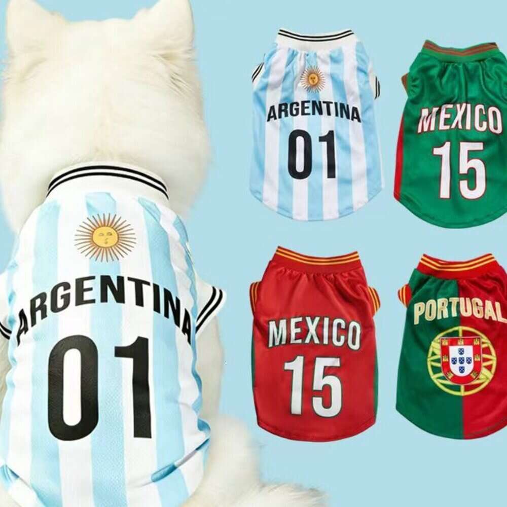 Pet Clothes New World Cup Basketball Uniform for Small and Medium Teddy Bichon Dogs Cats Spring Summer