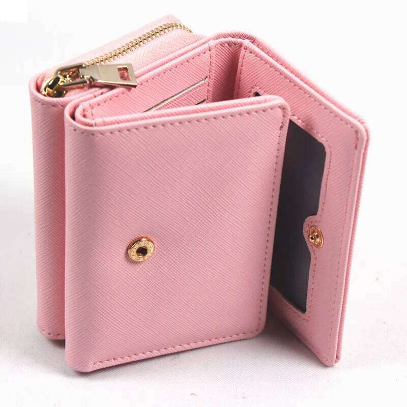 High Quality Ladys Fashion Trifold Zipper PU Leather Wallet Coin Purse Z260130