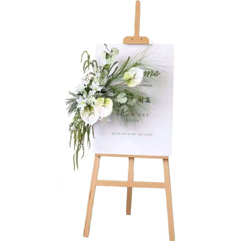 White Green Wedding Arch Backdrop Decor Artificial Flower Row Arrangement Hanging Corner Flowers Party Floor flower decoration W260130
