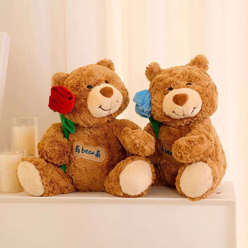 Aurora Happy Birthday Teddy Bear Plush Toys Sweet Smile Stuffed Soft Wedding Baby Toy Valentine Lover Gift Cute Animal Doll Y260128
