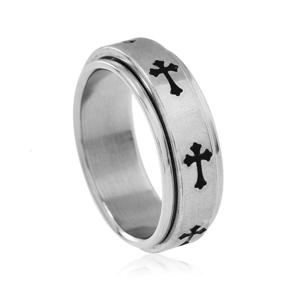 Circular Cross Ring Metal Jewelry A piece of jewelry suitable for couples to wear together