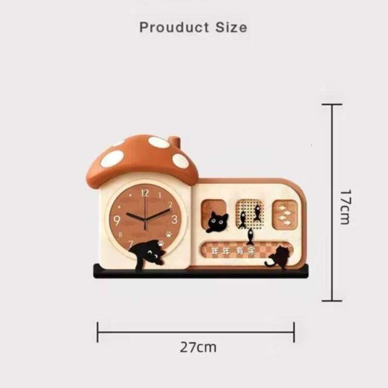 Cute Cartoon Desktop Pendulum Table, Living Room Entrance Decorative Item, Silent Clock W260130