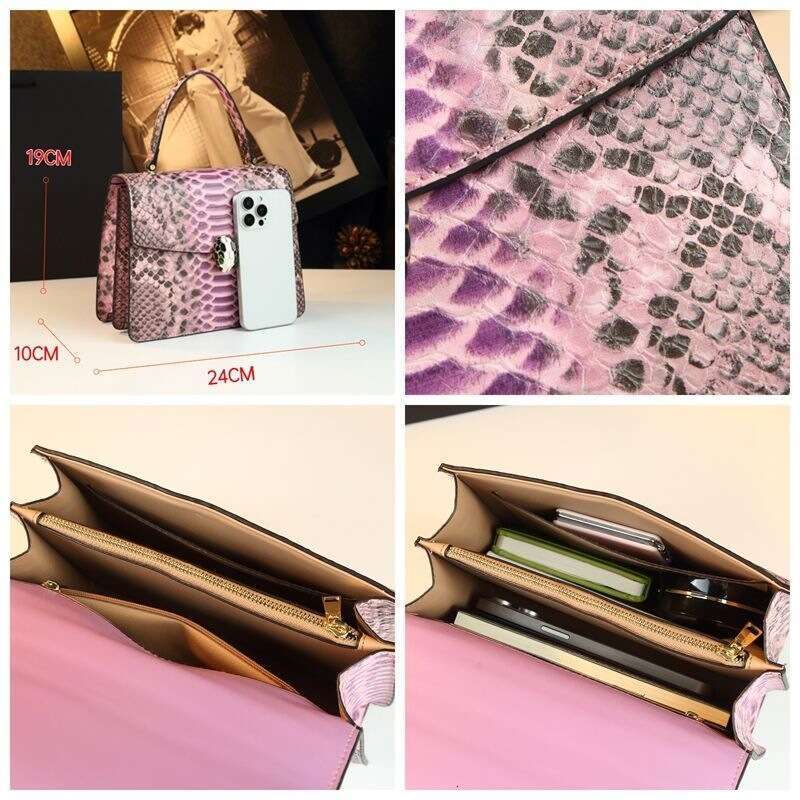 Totebag Shoulder ROSE NOIRE New Snake Pattern Small Elegant Fashion Chain Crossbody Genuine Leather Women S Bag High End Handbag