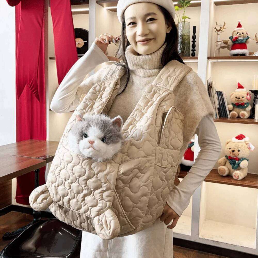 Waterproof Dog Backpack Wear Resistant Large Capacity Pet Chest Cross Strap Hand Free Cat Carrying Bag Shopping 26H0130