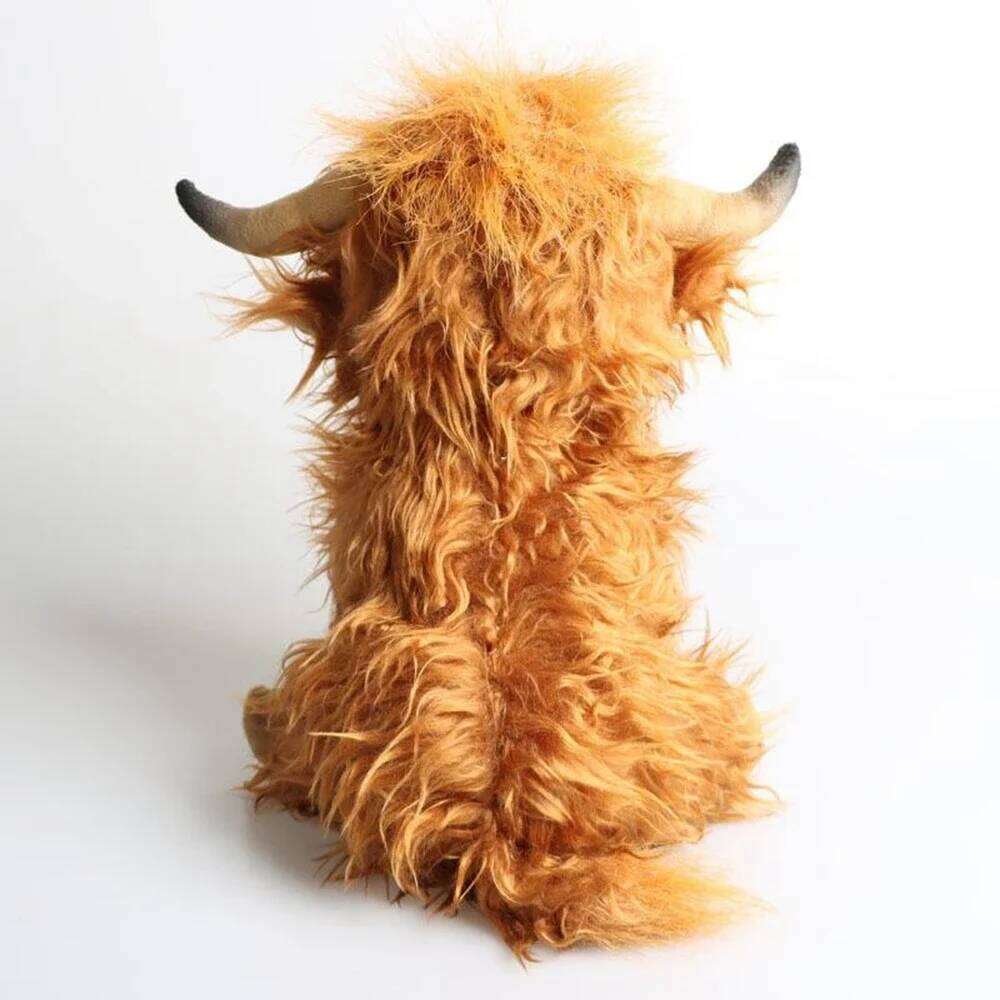 25cm Simulated Scottish Highland Cow Plush Toy Blue Variant Cute Fairy Calf Baby Animal Child Birthday Christmas Gift Y260128