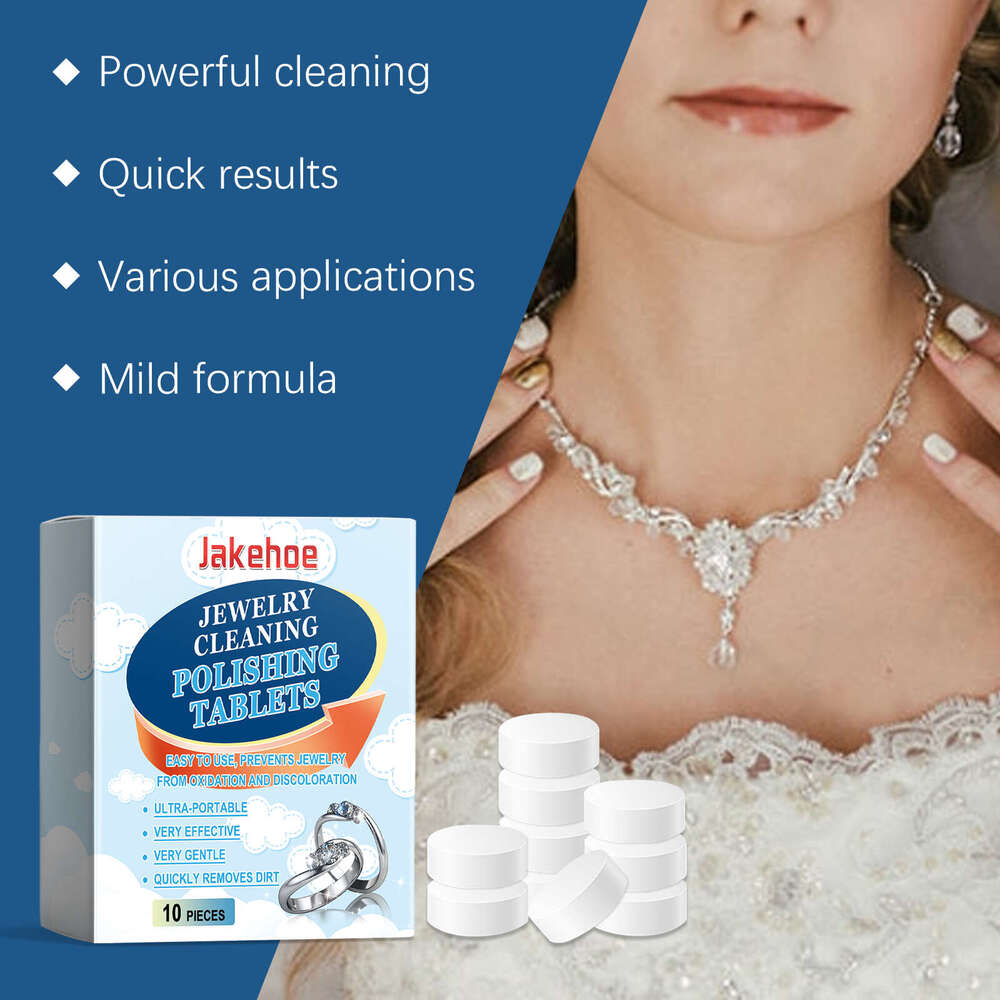 Jakehoe Effervescent Jewelry Stain Removal Maintenance Cleaning Tablets for Rings and Bracelets S260130
