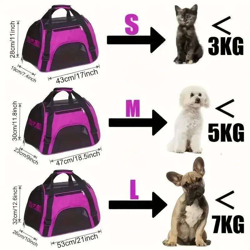 Cat Portable Dog Mesh Breathable Carrier Bags for Small Dogs Foldable Cats Handbag Travel Pet Transport Bag 26H0130