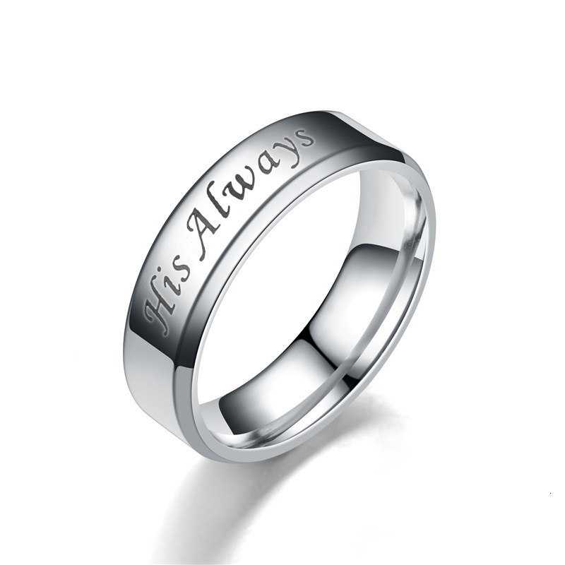 New Fashion Couple His Always Her Forever Rings Factory Direct Sale
