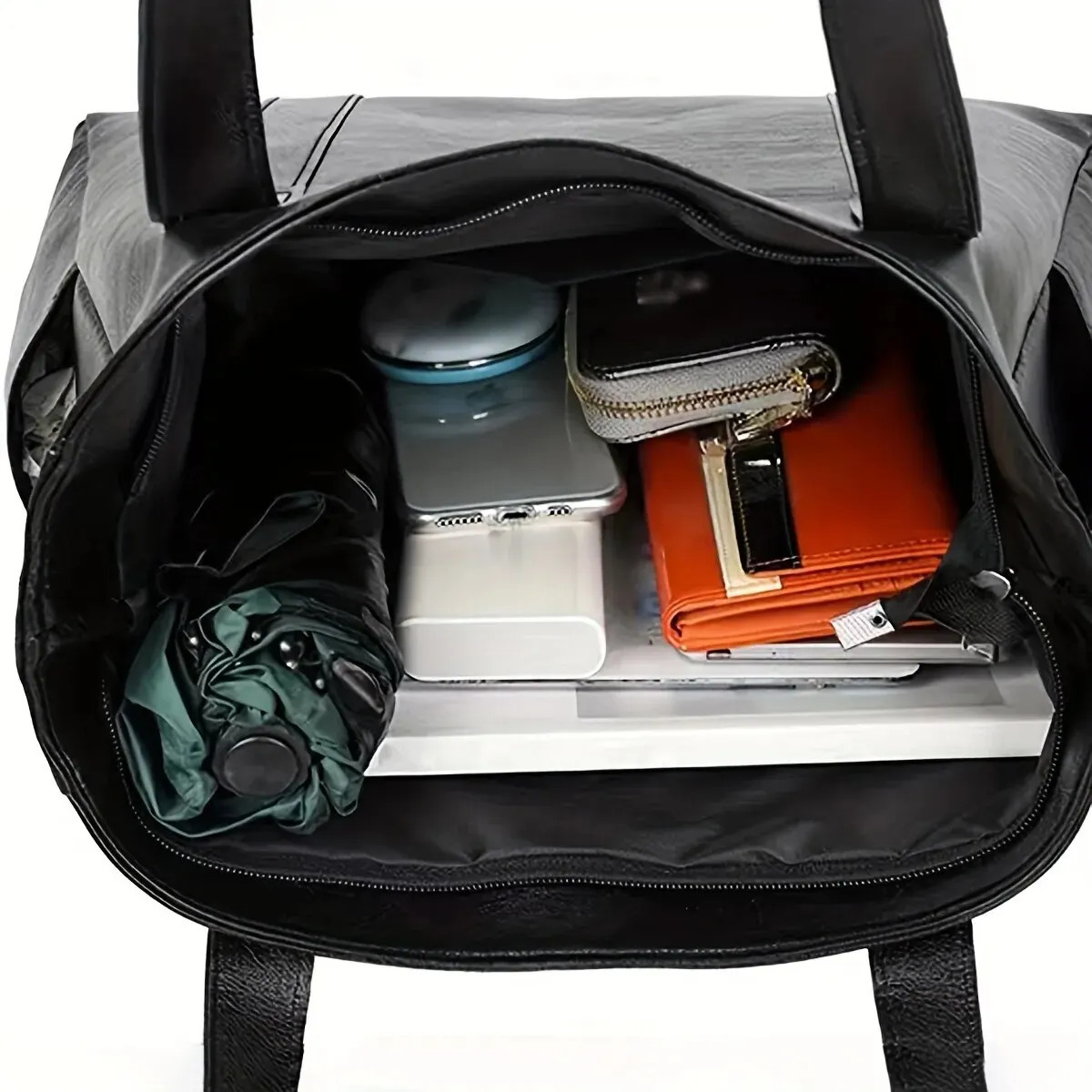 Vintage Large Capacity Tote Bag Retro Vegan Shoulder Bag Womens Casual Handbag For Commute 260129