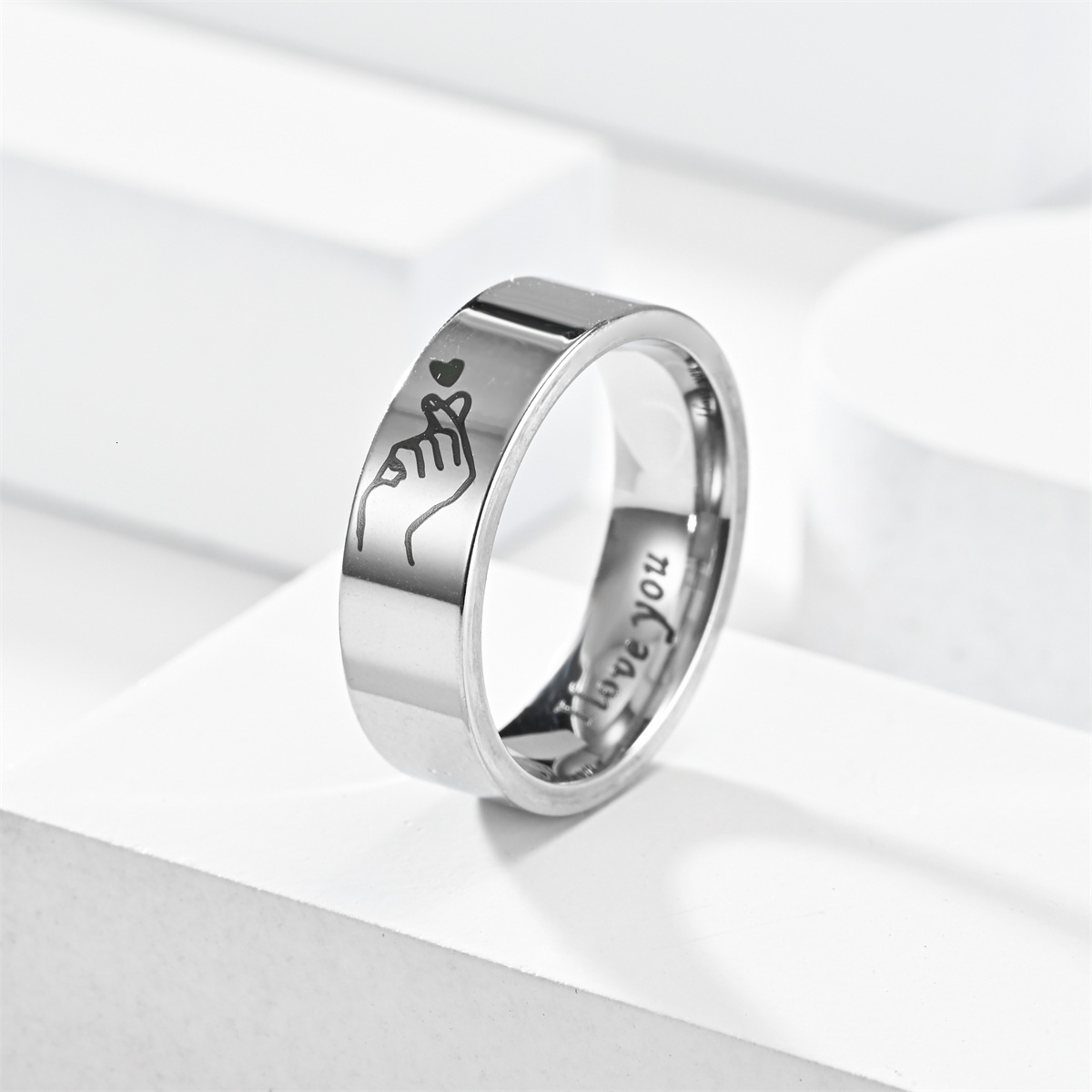 Fashion New Niche Couple Heart-shaped Rings I LOVE YOU Direct from Manufacturer