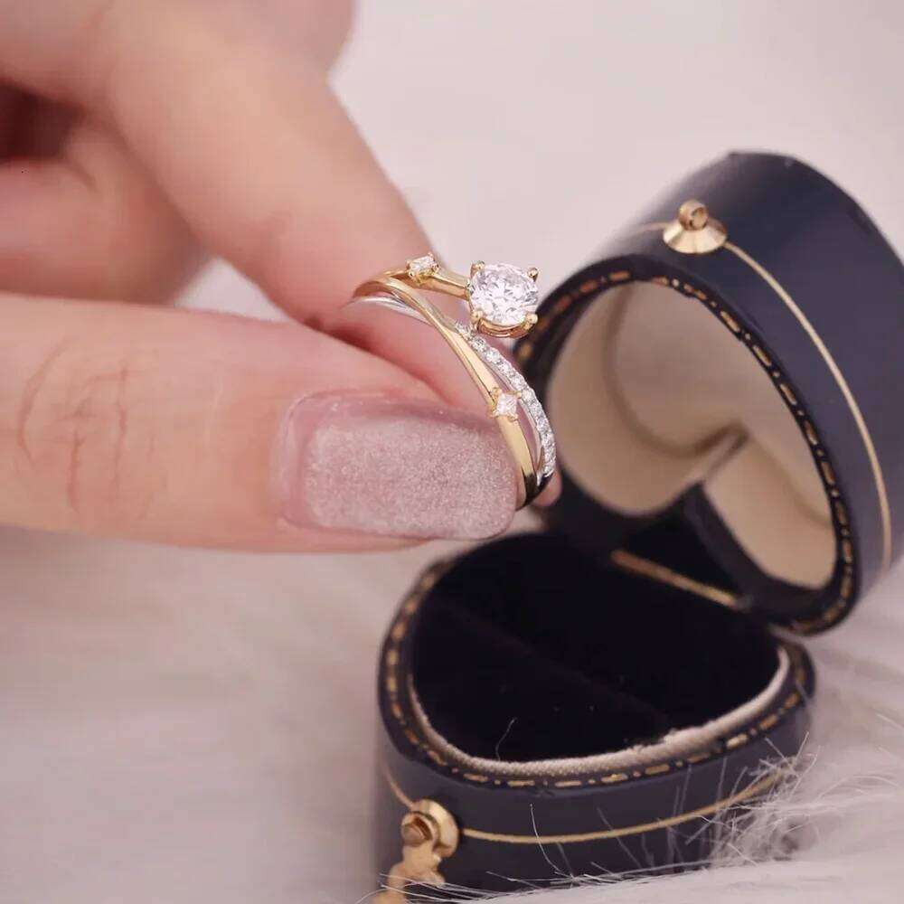 1Carat Real Moissanite Diamond Engagement rings With Certificate S925 Silver Shooting Star Wedding Ring for Women Fine Jewelry XJ260130