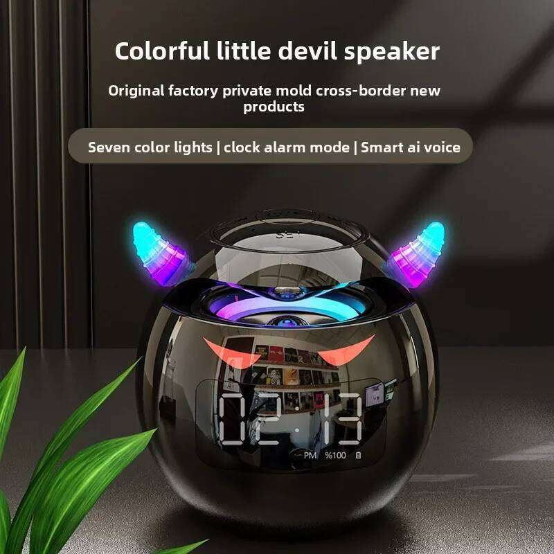 Ball Shape Bluetooth LED Digital Dual Alarm Smart Voice Multi-Functional Portable Wireless Sound Speaker Clock W260130