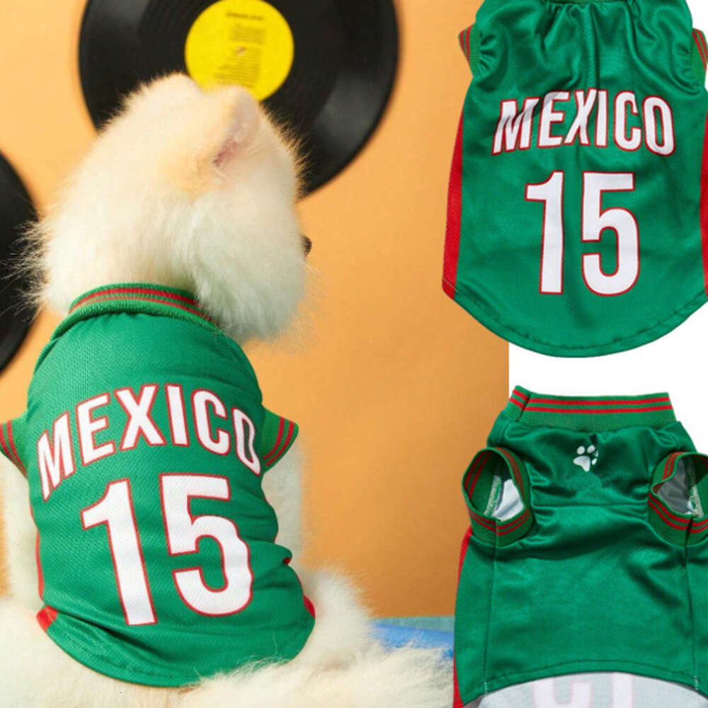 Pet Clothes New World Cup Basketball Uniform for Small and Medium Teddy Bichon Dogs Cats Spring Summer