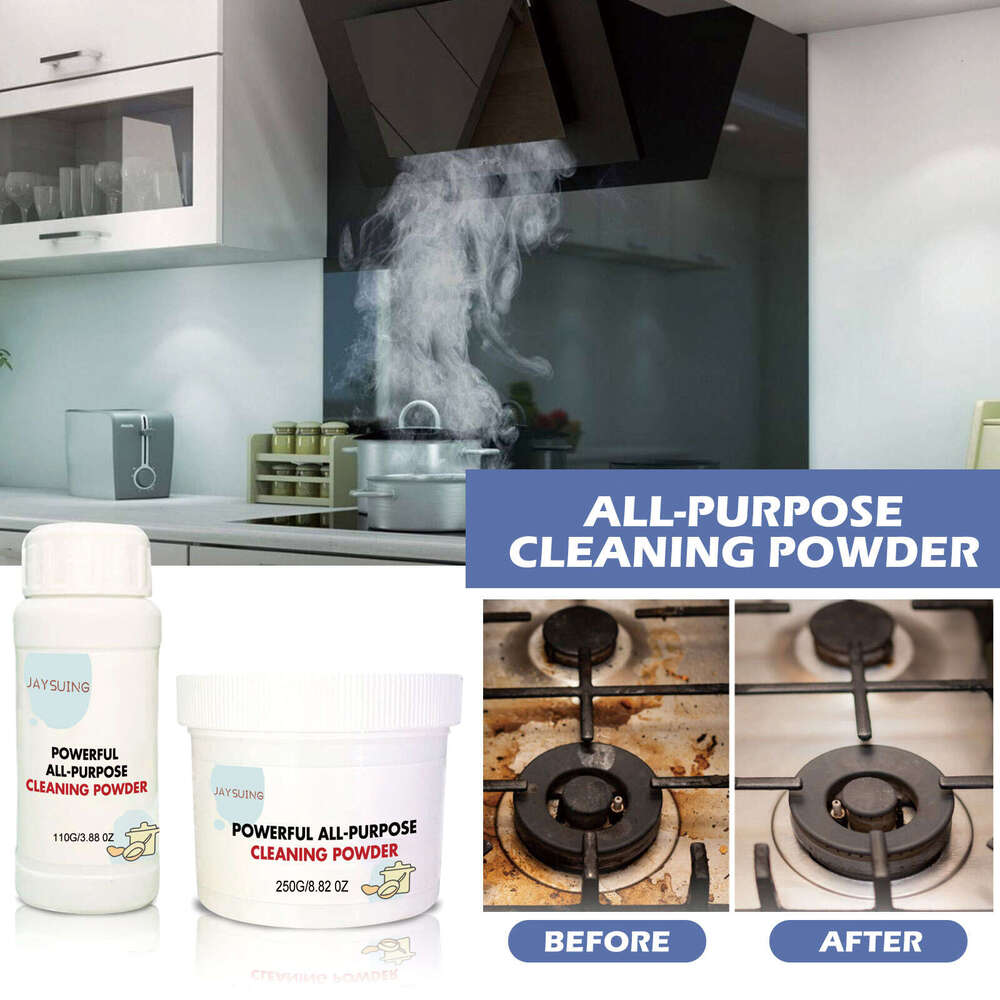 Jaysuing Multi-Purpose Powder for Cleaning Kitchen Utensils, Removing Rust, Heavy Oil Stains from Stovetops and Range Hoods S260130