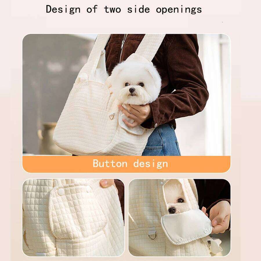 Minimalist Cross-Style Pet Carrier Portable Dog Backpack Small Double-Shoulder Outdoor Front Pack with Ad 26H0130