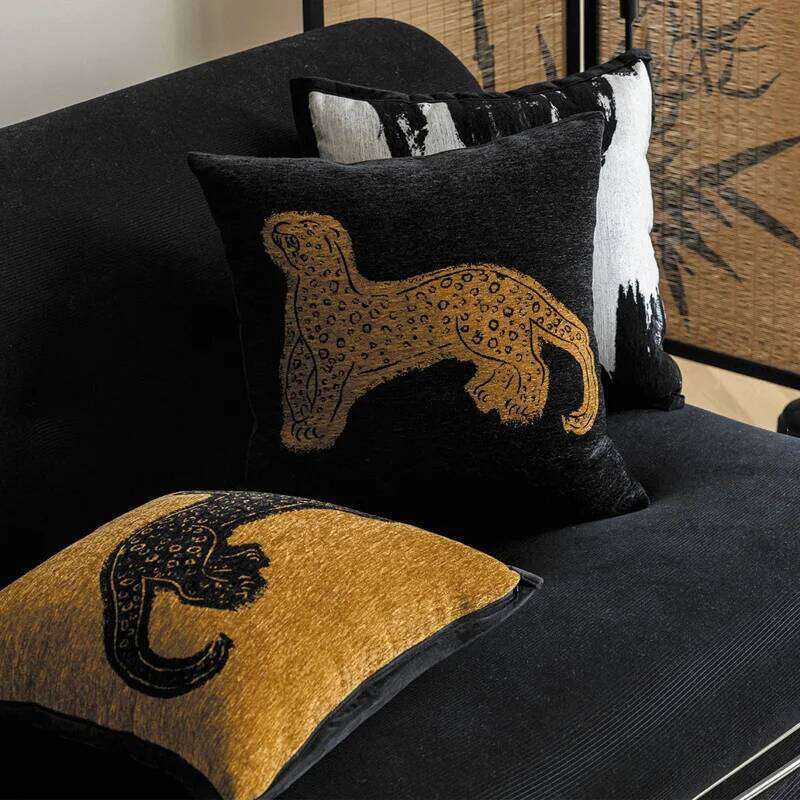 Luxury Pillowcase, Sofa, Living Room Decoration, Embroidered Plush Cute Animals, Bedside Backrest, Waist Pillow, Cushion Cover