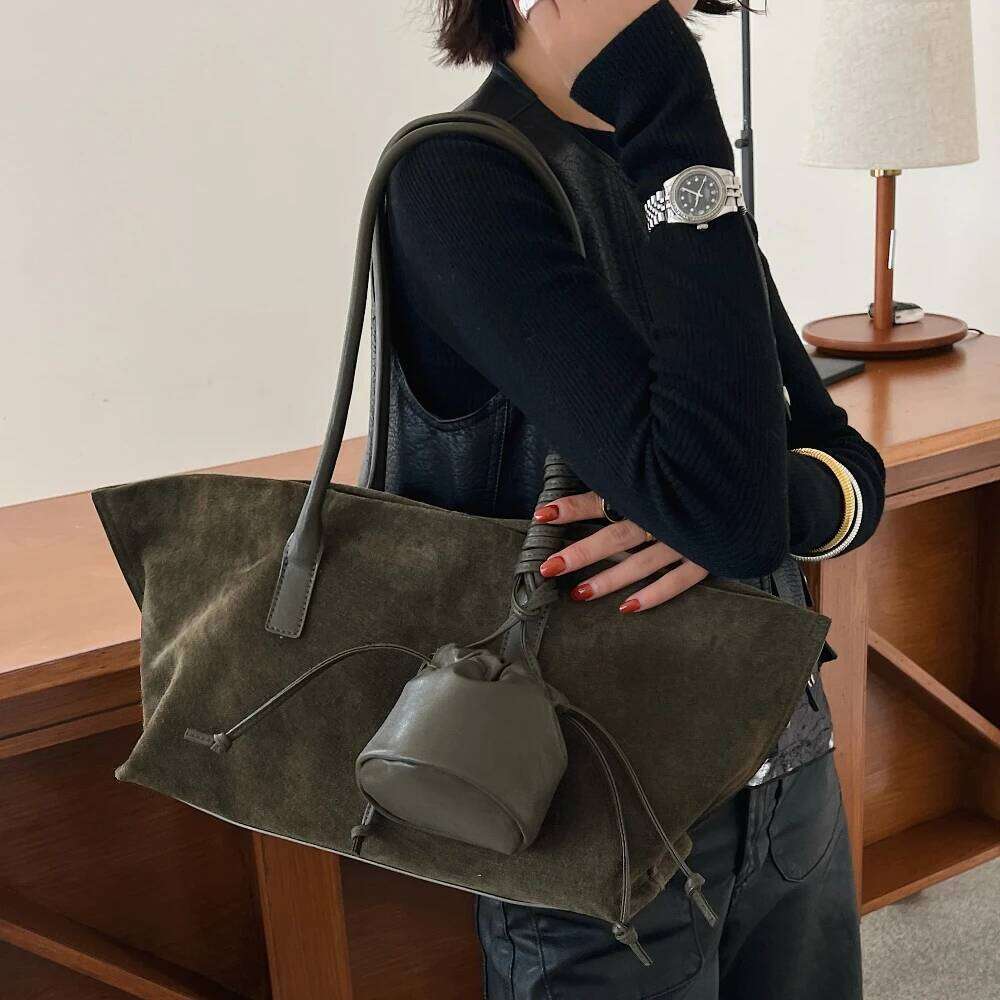 Motingsome Oversized Suede Bag Women Shoulder Handbag and Purses Luxury Design Bags Roomy Casual Tote Large Capacity New In