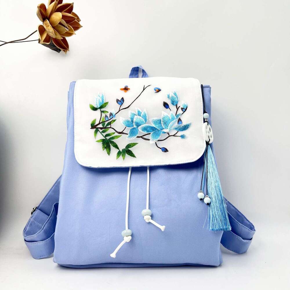 Factory Direct Sale Han Element Hanfu Suzhou Embroidery Backpack Casual Versatile Ancient Style Bag Wholesale MASA