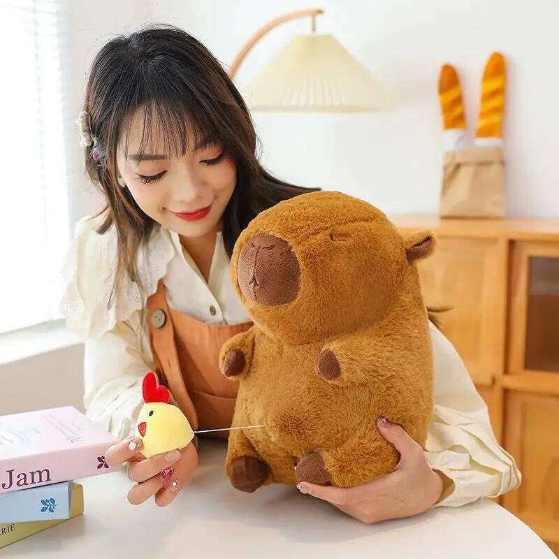 30cm Capybara Simulation Capibara Anime Fluffty Toy Kawaii Plushie Cute Stuffed Animals Soft Doll Plush Gift Kid Toys Y260128