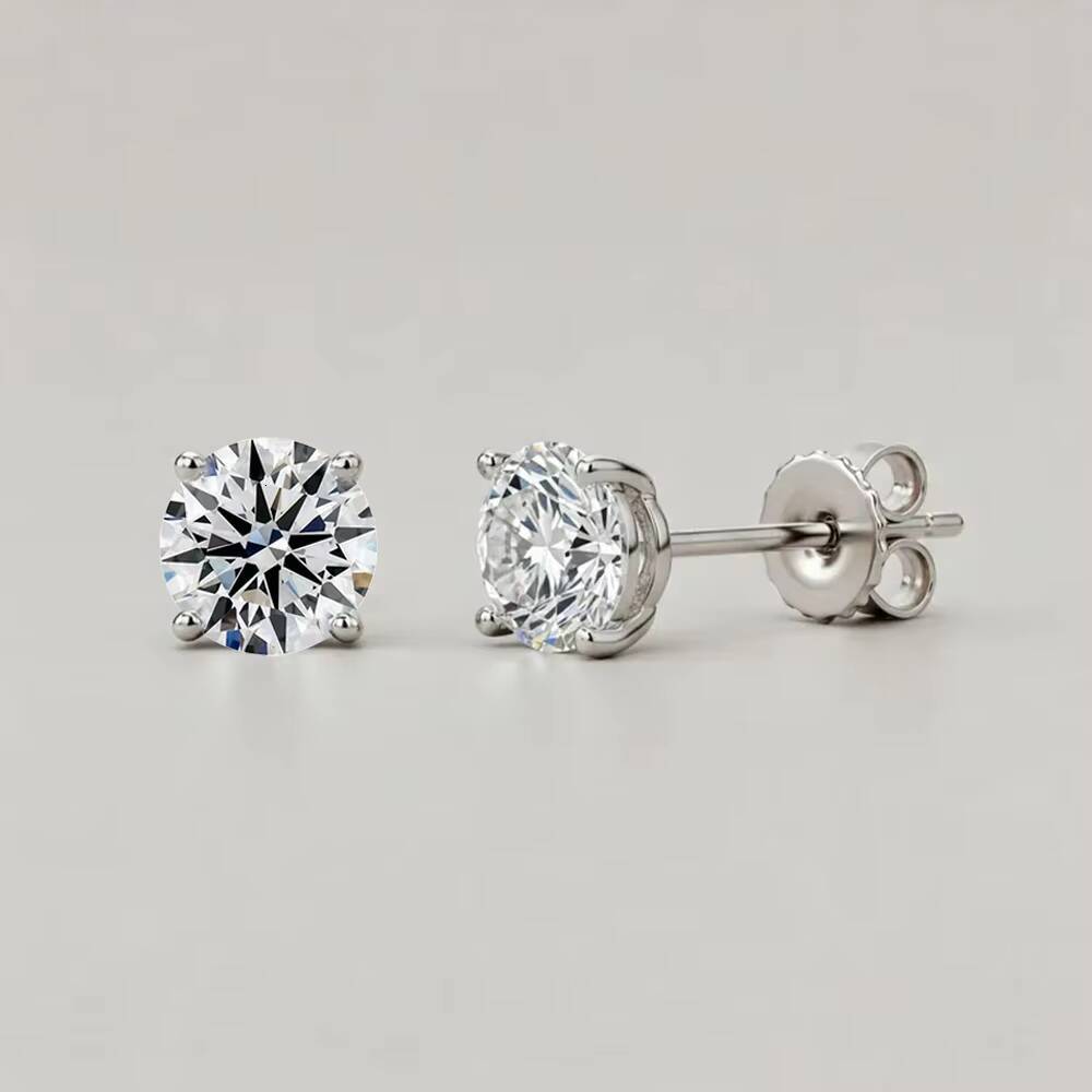 Lab Grown Diamond 1ct Stud Earrings Classic Stud Earrings Affordable Everyday Earrings Elegant 18K Gold Stud Earrings