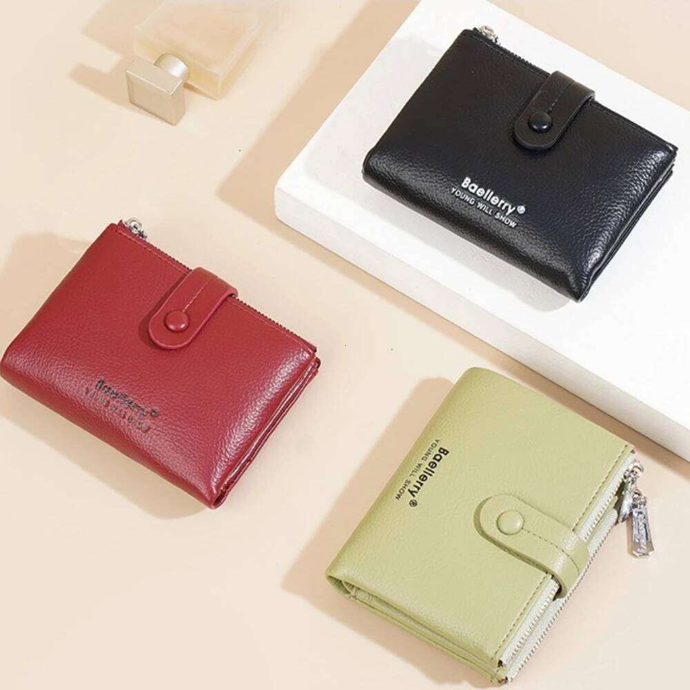 Card Female Purses Photo Holder Double Soft Wallet for Gilrs Coin Purse 2025 New Simple Women Zipper Wallets Z260130