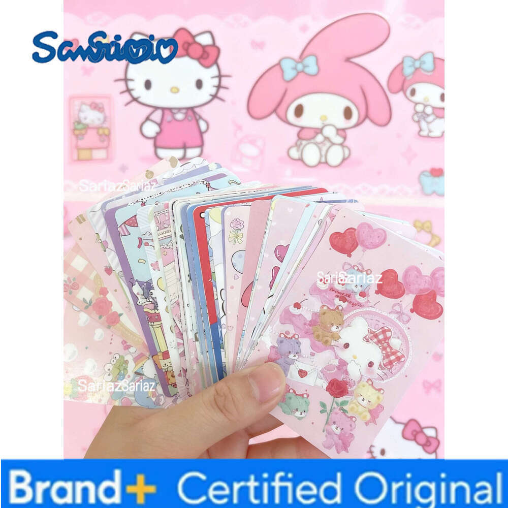 Sanrio 55pcs Cute Hello Kitty Kuromi Cinnamoroll My Melody Photo Cards | Aesthetic Double-Sided Printed Postcards Perfect Birthday Gift H2601301