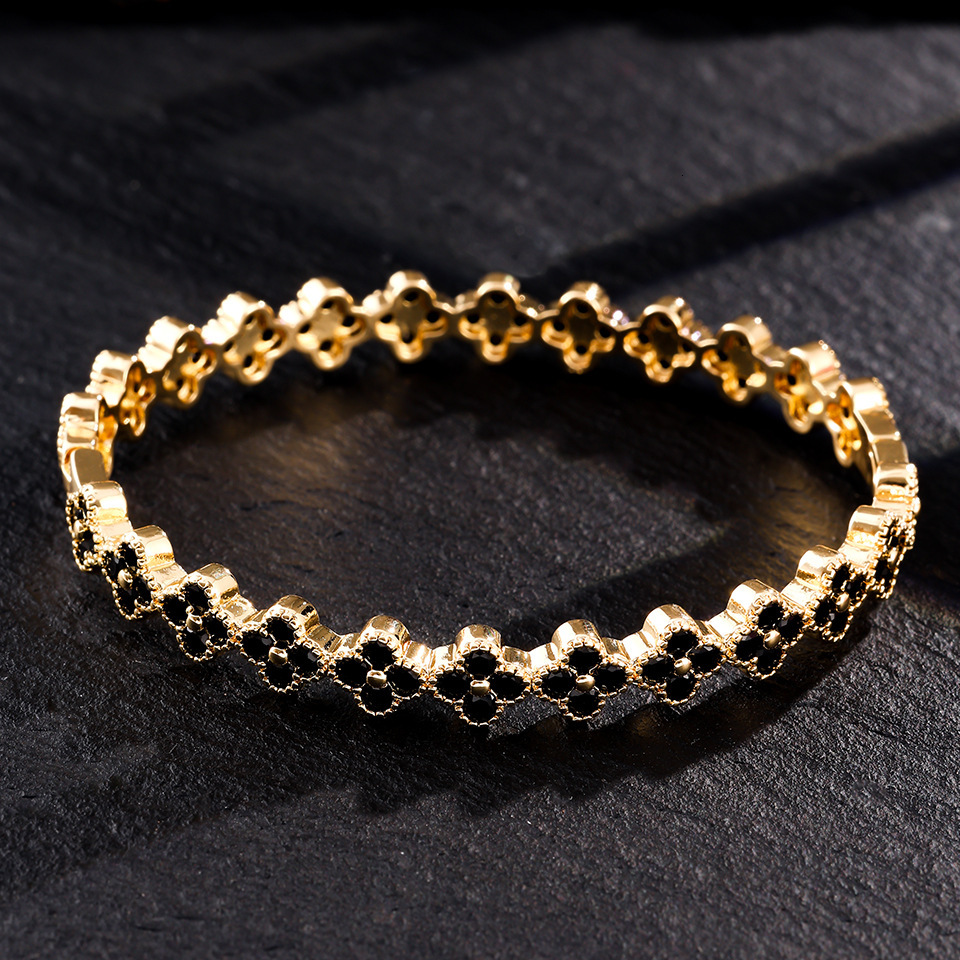 Bracelet Minimalist Multi-Color Hip-Hop Thin Circle Double Heart Bracelet Ins Style Women's Diamond-Studded Fashion Trendy Personality Jewelry Br