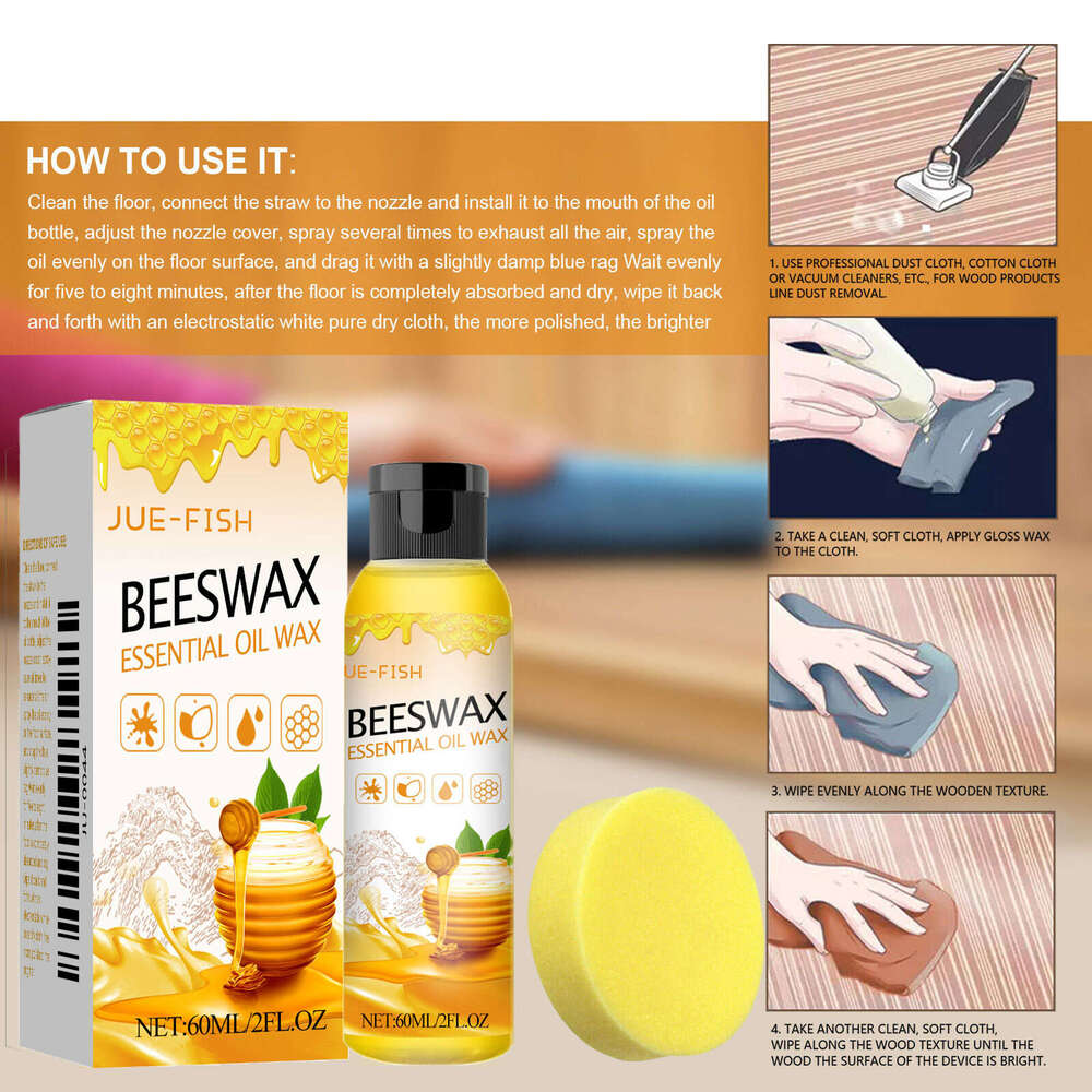 Jue-Fish Home Furnishing Beeswax Rosewood Furniture Polishing Brightening Anti-Crack Maintenance Solid Wood Floor Care Wax S260130