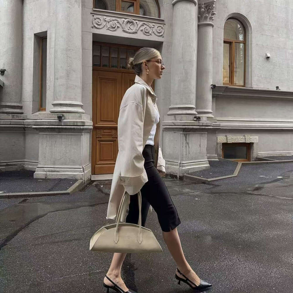 Totebag Shoulder ROSE NOIRE Genuine Leather French Retro Sausage Autumn Winter Commuter Suede Underarm Bag Single Handbag