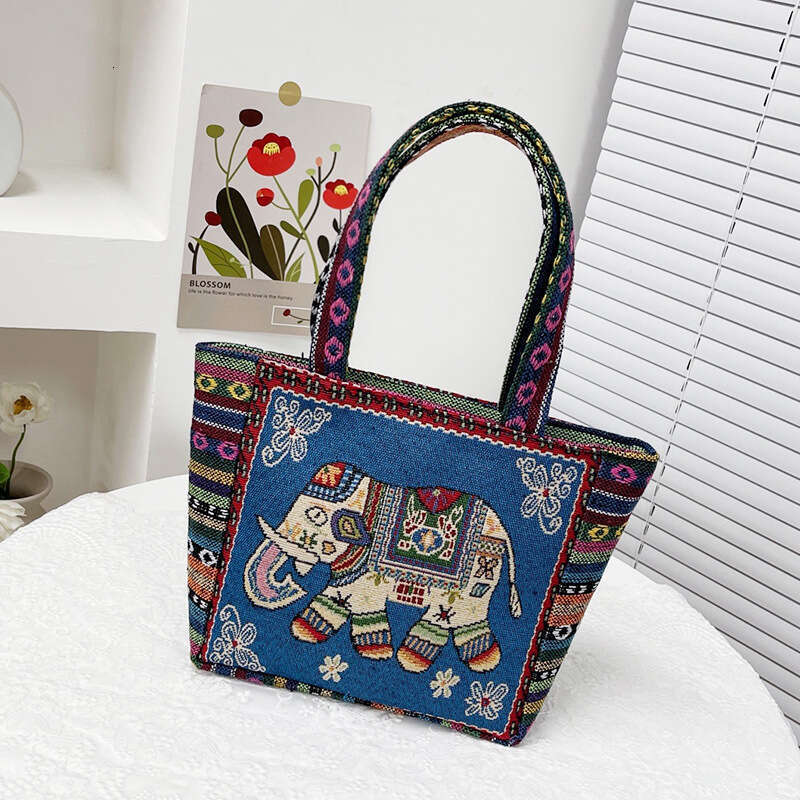New Embroidered Office Tote Student Canvas Chinese Style Bag Female College Handbag Minority MASA