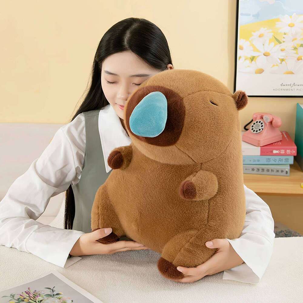 50cm Cartoon Snot Capybara Toy Kawaii Simulation Animal Cute Plush Soft Stuffed Doll Throw Pillow Large Size Birthday Gift Y260128