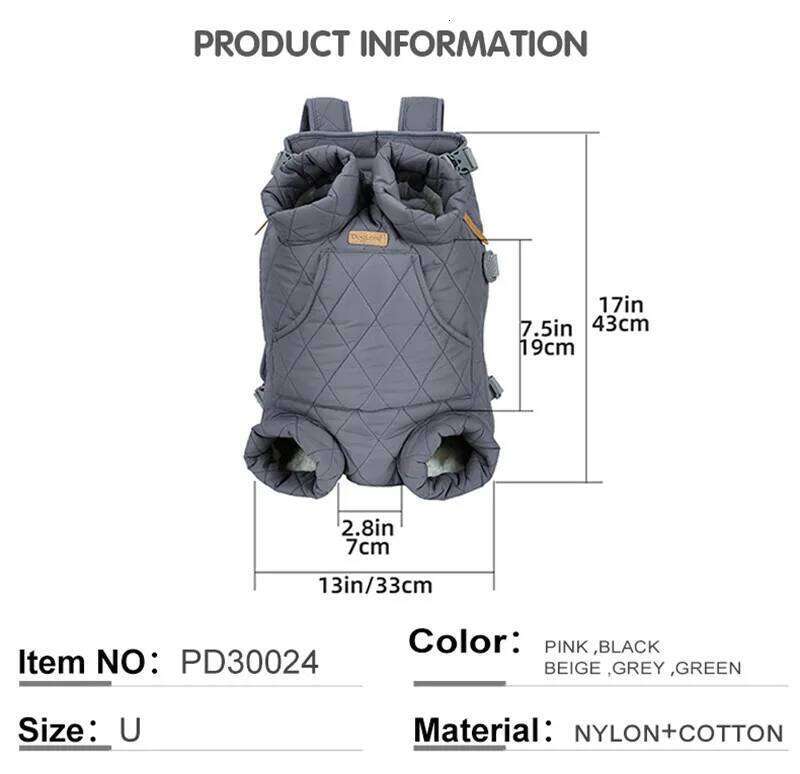 Winter Thicken Warm Cat Backpack Hands Free Portable Travel Dog Carrier for Small Dogs Windproof Safety Pet Bag 26H0130