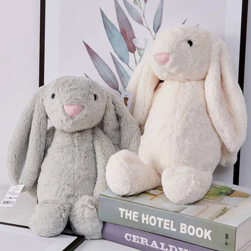 Cute Bunny Plush Cartoon Kawaii Fluffy Stuffed Rabbit Decorative Body Pillow Sleeping Back Cushion Y260128