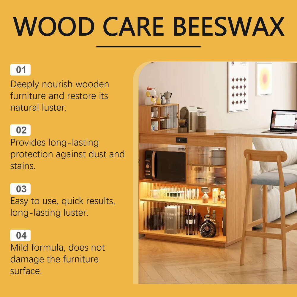 Jue-Fish Multi-Purpose Beeswax Household Cleaning Maintenance Furniture Care Polish S260130