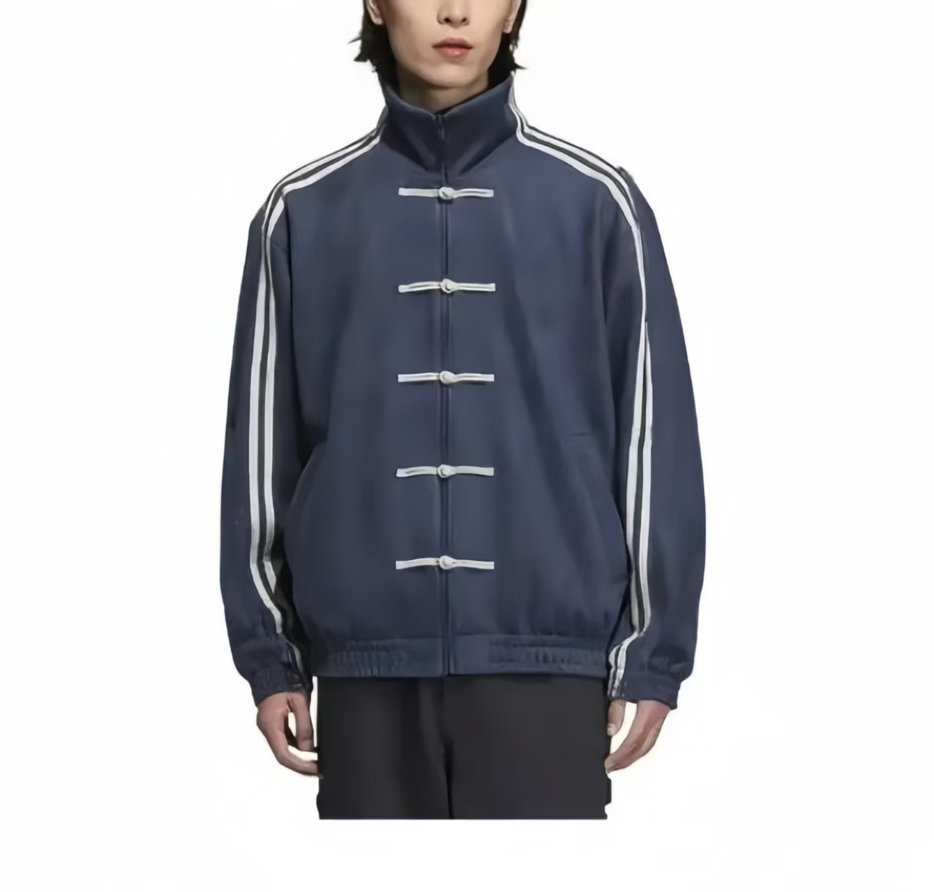 Men's Jackets Spliced Stand Collar Jacket Spring Chinese Style Buttoned Fashion Retro Tang Single Breasted Tops Coat