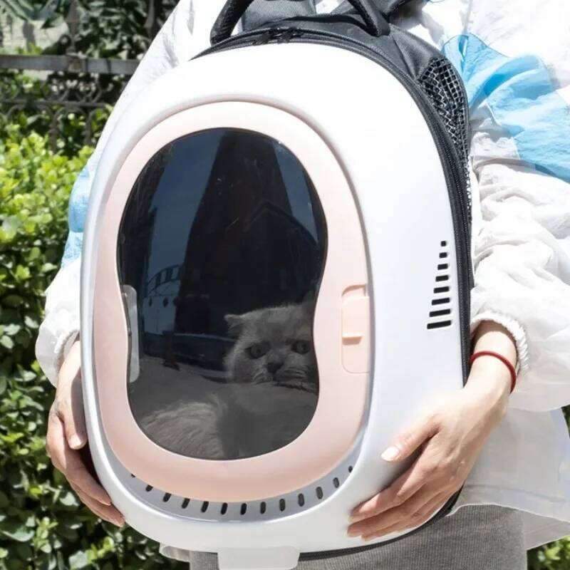 Fashion Cat Transparent Capsule Backpack Small Animal Puppy Kitty Bird Breathable Travel Pet Carrier 26H0130