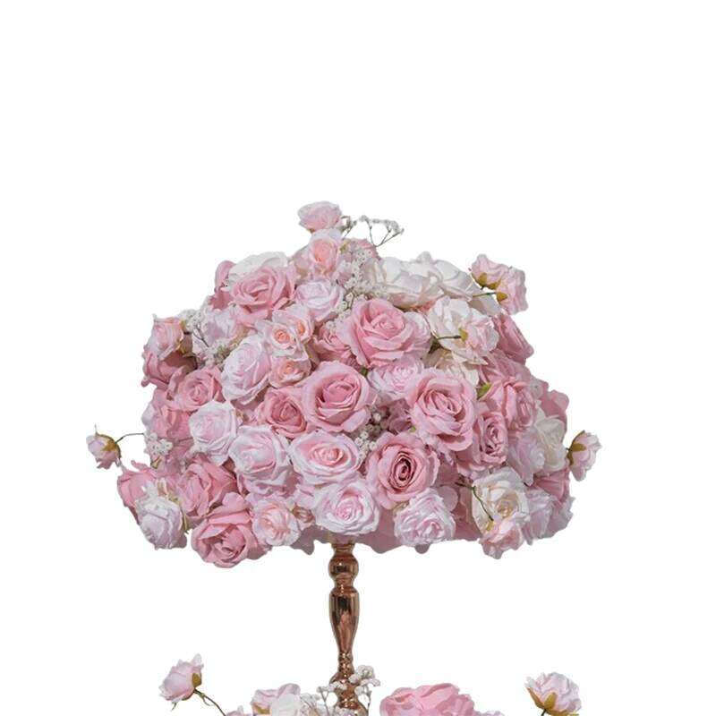 Artificial Flowers Wedding Backdrop Decoration Table Centerpiece Ball Long Runner Flower Row For Sofa Decor Photo Prop Y260130